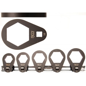 Set chei pentru filtre de ulei, 24, 27, 32, 36 si 38mm, 5 bucati, BGS 8677
