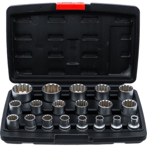 Set chei tubulare Gear Lock | 12,5 mm (1/2") | 19 piese, BGS 95101