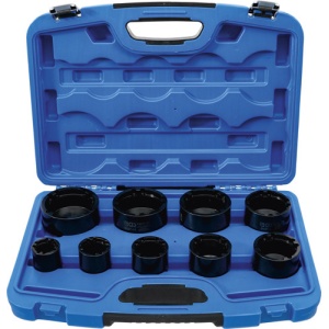 Set chei tubulare pentru piuliţe canelate KM4 - KM12, 9 piese, BGS 8327 - Img 2