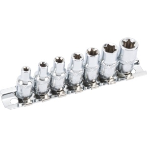 Set chei tubulare, xcess p., 7 bucăți, 1/4", profil E E4-11, Condor 23111 - Img 2