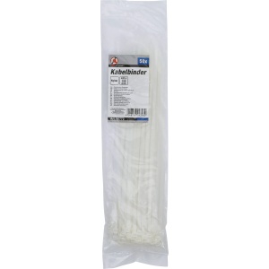 Set coliere pentru cablu | alb | 4,8 x 300 mm | 50 piese, BGS DIY 80772 - Img 3