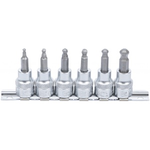 Set cu biti Imbus cu cap sferic 3-8mm, antrenare cu tubulara 3/8", 7 piese, BGS 5109