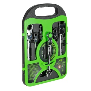 Set de 7 chei combinate cu clichet si cap rotativ, JBM 53017 - Img 2