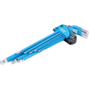 Set de chei Imbus 1.5 - 10 mm, tip L cu cap sferic, 9 piese, BGS 35100 - Img 2