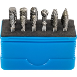 Set de freze din carbură, forma A / B / C / D / F / G, 12 bucăți, ø 6 + 10 mm, Condor 9812 - Img 1