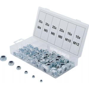 Set de piuliţe hexagonale cu autoblocare, 146 piese, BGS 8135 - Img 1