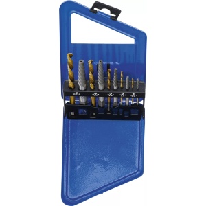 Set extractoare de suruburi şi burghie pe stânga HSS acoperite cu Titan-nitrurat, dimensiuni 2 - 7,5 mm, 10 piese, BGS 6780 - Img 4