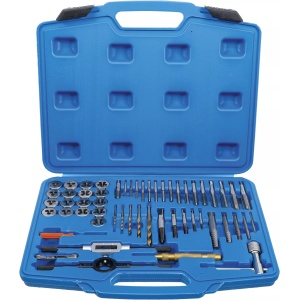 Set extractoare pentru suruburi si refacere filete in Inch (ţoli), 1/4" - 1", 56 piese, BGS 70105 - Img 1