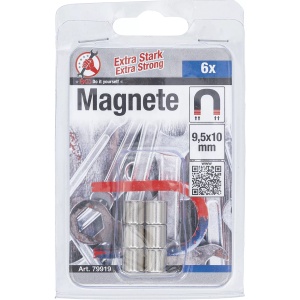 Set magneţi | extra puternici | Ø 9,5 mm | 6 piese, BGS DIY 79919 - Img 2