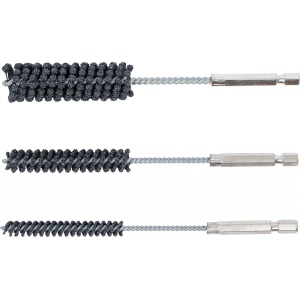 Set perii de honuire flexibile acţionare cu cap hexagonal 1/4", granulaţie 60 / 80, dimensiuni 8 - 12 - 20 mm, 3 piese, BGS 1272 - Img 2