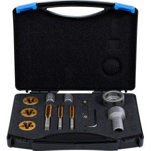Set reparatii filete pentru prezoane si piulite de roti, M12x1.25 - M12x1.5 - M14x1.5, 12 piese, BGS 1988 - Img 1