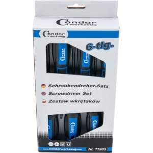 Set surubelnite cu varf drept + cruce, 6 piese, Condor 11903 - Img 2