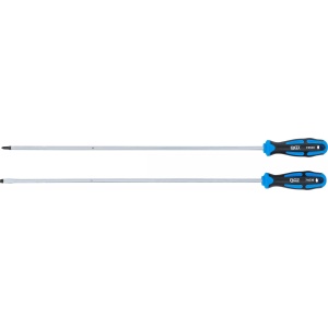 Set şurubelniţe extra lungi cu varf drept SL 6 mm si in cruce PH 2, BGS 74538 - Img 2