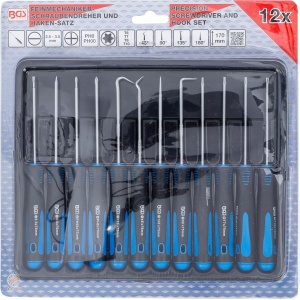 Set surubelnite fine si minicarlige cu forme diferite, 12 piese, BGS 8833 - Img 3