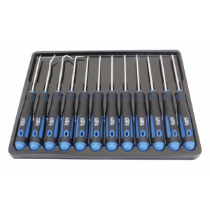 Set șurubelnițe și minicarlige lungi 12 buc, Satra S-90060