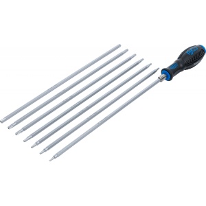 Set surubelnite Torx T-Star si Torx Plus TS, cu maner interschimbabil, 8 piese, BGS 2325