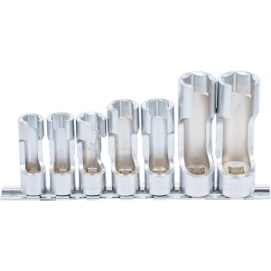 Set tubulare decupate speciale pentru senzorii, termocuple, comutatoare termice si alte componente cu fir, dimensiuni 10, 11, 12, 14, 17 si 19mm, antrenare 3/8", 7-piese, BGS 1105 - Img 1