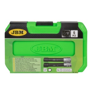 Set tubulare Profil E extra lungi E10 - E20, antrenare 1/2", 6 piese, JBM 53915 - Img 5
