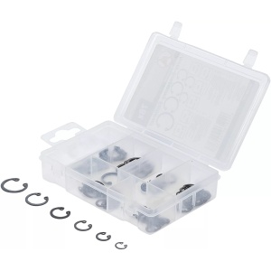 Sortiment inele elastice interioare (inele de siguranţa) | Ø 8 - 19 mm | 78 piese, BGS DIY 88170 - Img 1