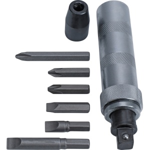 Surubelnita de impact, reversibila stânga / dreapta, antrenare 1/2", include adaptor + 6 biti, Condor 224 - Img 3