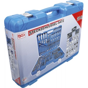 Trusa cu tubulare profil hexagon 4 - 32 mm, antrenare 1/4" + 3/8" + 1/2", 213 piese, BGS 2259 - Img 6