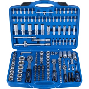 Trusa de tubulare cu 3 clicheti, 1/4+3/8+1/2", 171 piese, Condor 1171 - Img 1