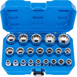 Trusa tubulare bi-hexagon 8-36 mm, antrenare 1/2", 21 piese, Condor 1021 - Img 1