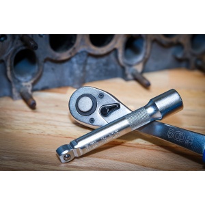 Trusa tubulare in Inch, cu 3 clicketi 1/4'' + 3/8'' + 1/2'', biti combinati, 192 piese, BGS 2245 - Img 3