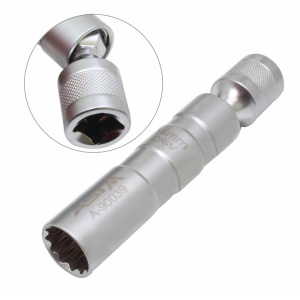 Tubulara pentru bujie 14 mm in 12 colturi articulata, lungime 92 mm, Asta A-90039 - Img 4