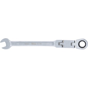Cheie combinata cu clichet 14 mm dublu articulata, BGS 6174 - Img 2