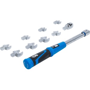 Cheie dinamometrica pentru capete ataşabile 9 x 12 mm, 10 - 50 Nm, 10 piese, BGS 7532 - Img 3