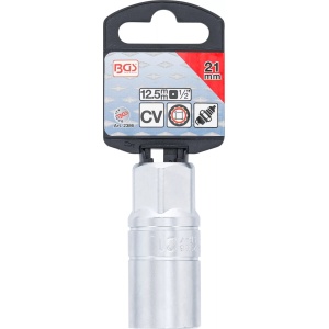 Cheie pentru bujii 21 mm in 12 colturi cu cauciuc de prindere, antrenare 1/2", BGS 2386 - Img 4