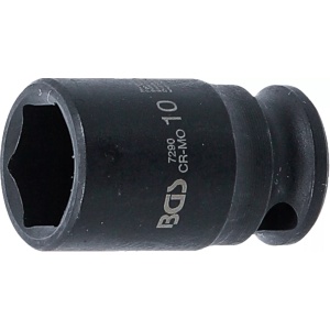 Cheie tubulară de impact, 6 colțuri, 6,3 mm (1/4"), 10 mm, B-7290 - Img 1