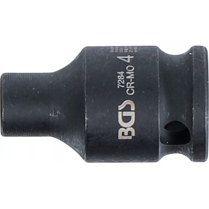 Cheie tubulară de impact, 6 colțuri, 6,3 mm (1/4"), 4 mm, B-7284 - Img 3