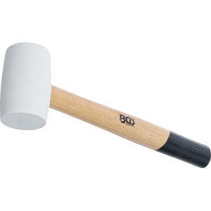 Ciocan de cauciuc | coadă Hickory | cap alb | Ø 48 mm | 250 g, BGS 70138
