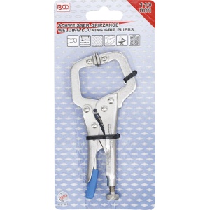 Cleste autoblocant pentru tinichigerie,extra scurt, lungime110 mm, BGS 507 - Img 5