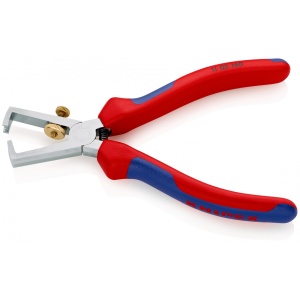 Cleste dezizolator cu arc de deschidere, manşoane multicomponent, lungime 160 mm, Knipex 1105160 - Img 2