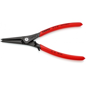 Cleste pentru inele de siguranta de exterior Ø 40 – 100 mm cu protecţie la supraintindere, lungime 225 mm, Knipex 4931A3 - Img 1
