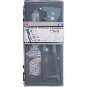 Cleste pentru pop-nituri cu 4 duze interschimbabile pentru Ø 2,4 / 3,2 / 4,0 / 4,8 mm, BGS DIY 401 - Img 4