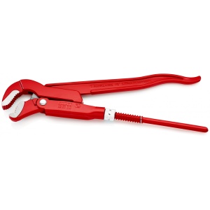 Cleste pentru tevi cu falci incovoiate vopsit electrostatic in rosu, lungime 320 mm, Knipex 8330010 - Img 3