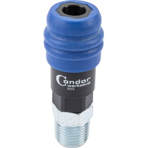 Cuplare rapidă cu aer comprimat, deblocare de siguranță în 2 trepte, 1/2" în exterior, Condor 8055 - Img 2