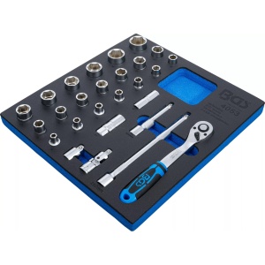 Echipare pentru dulap 2/3,set tubulare 1/2'', 27 piese, BGS 4053 - Img 2