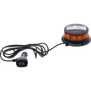 Girofar galben cu magnet 12 V / 24 V Ø 130 mm, BGS 70342