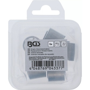 Insertii Helicoil pentru reparatii filete M18x1.5, 5 piese, BGS 9433-1 - Img 3