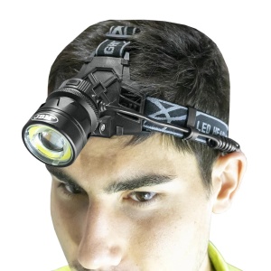 Lapma de lucru frontala cu prindere pe cap LED COB 800lm, JBM 53569 - Img 2