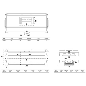 Modul ataşare cutie unelte cu cofraje dure, 2 sertare, pentru BGS 2002, BGS 2002-3 - Img 7