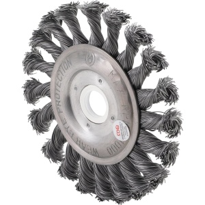 Perie de sarma rotativa pentru flex cu diametru 115, interior 22.2, BGS 3985 - Img 3