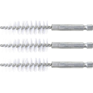 Perii nylon 15 mm, 6,3 mm (1/4") 3 piese, BGS 3078-15-N