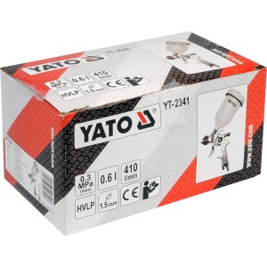 Pistol de vopsit HVLP cu duza de 1.5 mm, rezervor 0.6 litri, Yato YT-2341 - Img 2