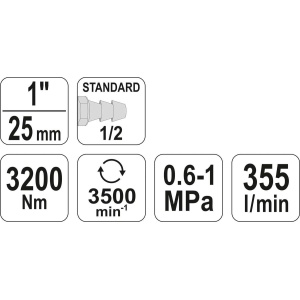 Pistol pneumatic de impact 1" pentru roti de camioane, 3200 Nm, Yato YT-09615 - Img 3
